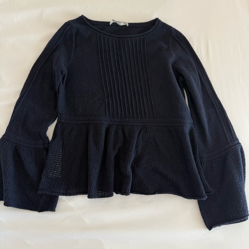 Stefanel Navy Peplum Sweater